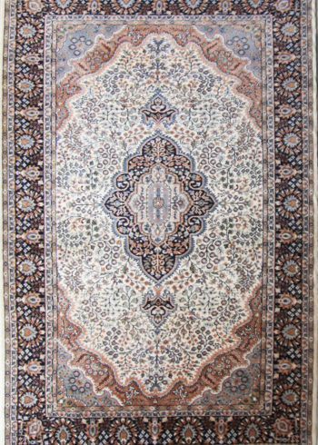 9 by 6 Wool Silk Carpet for Living And Dining Room