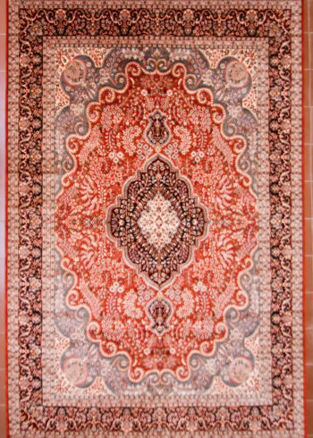 Hamdmade wool silk living room carpet
