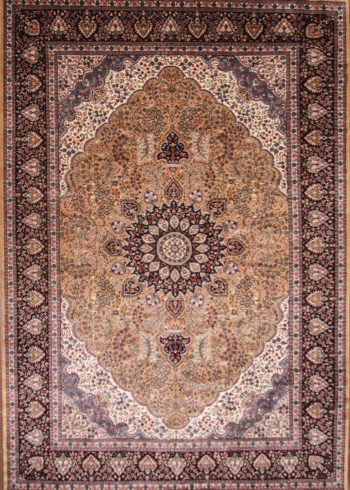 Large living room wool silk rug