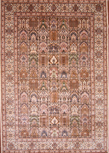 Silk wool dining room oriental rug