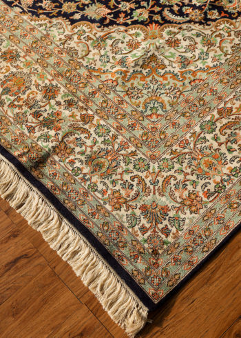 Floral design handmade living room rug