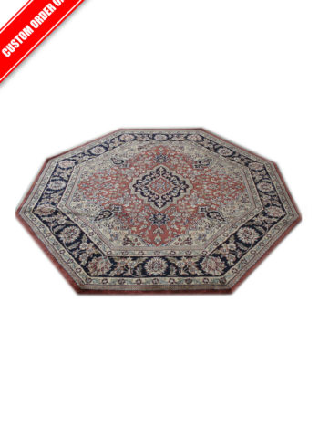 floral design custom order octagonal rug