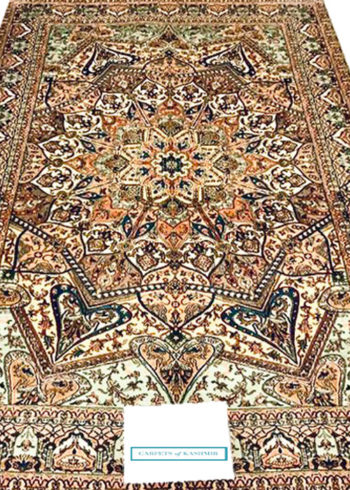 golden oriental coffee table rug