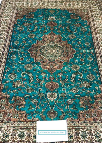 green coffee table Persian rug
