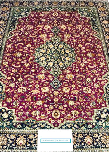 hand-knotted Kashmir rug