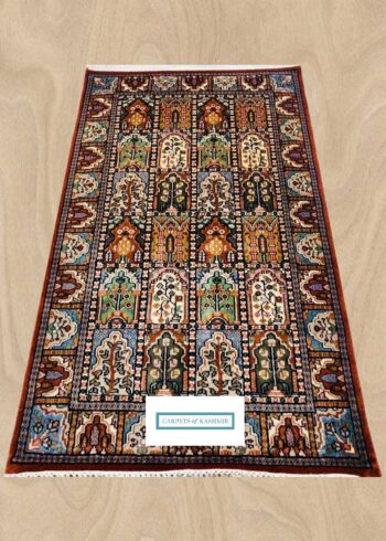 5 by 3 handmade Kashmiri foyer carpet