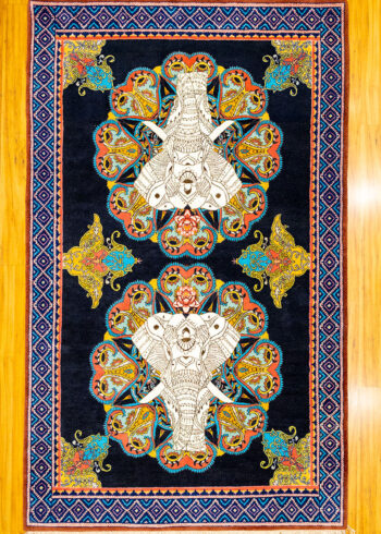 multi color unique living room handmade rug