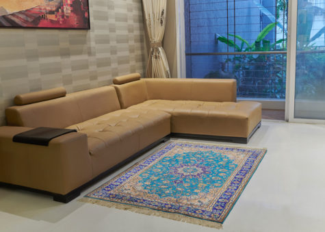 6 by 4 pure silk oriental coffee-table carpet
