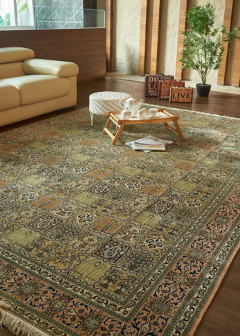 Silk carpet for dining room