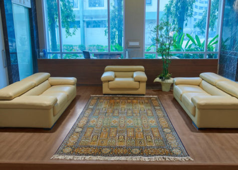 Pure Silk Oriental Design Carpet for Living Room