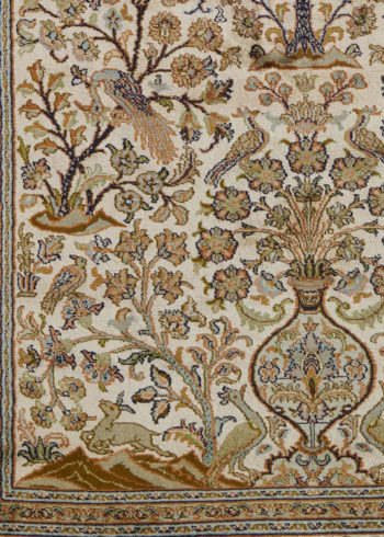 Pearled White Tree-of-Life | Carpets of Kashmir