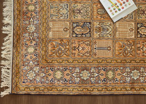 Royal Blue Qum | Carpets of Kashmir