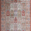 9 by 6 Wool Silk Rug for Living Room