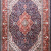 Living Room Wool Silk Floral Design Carpet