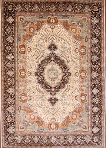 Wool Silk Dining room handmade carpet
