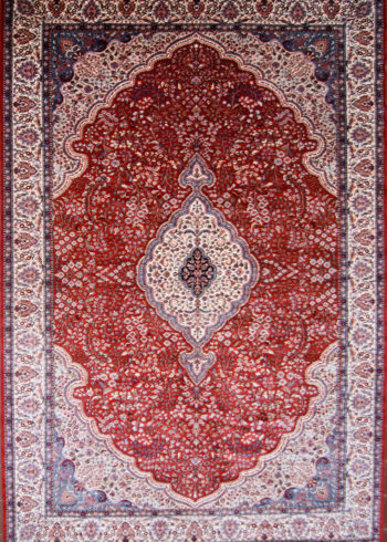Living room wool-silk carpet
