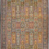 Geometric design pure silk carpet