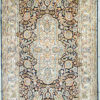 Floral design pure silk foyer rug size 5 by 3 handmade hand knotted