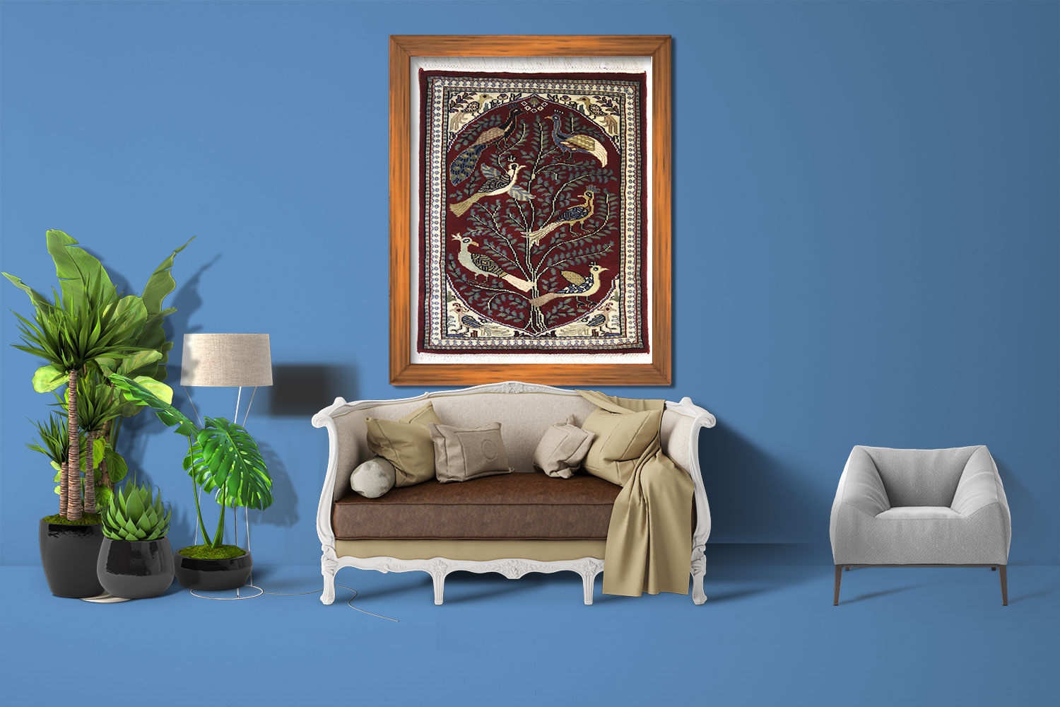 Wall hanging oriental carpet