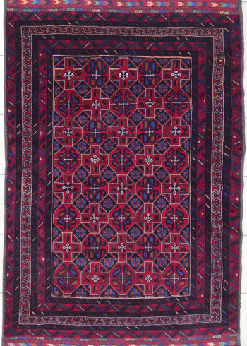 pure hand spun Afghan geometric carpet