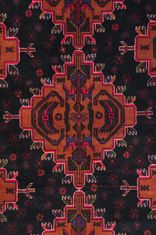 Pure wool hand spun afghan carpet for bedroom with geometric design