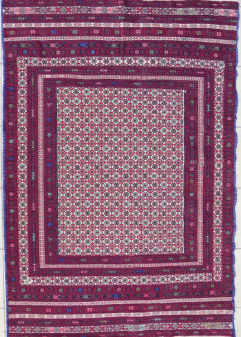 Hand spun geometric pure wool afghan bedroom carpet with geometric design