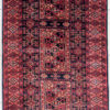 Geometric design scatter rug with Afghan-Timuri Lineage motifs