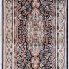 wool silk oriental floral design scatter rug
