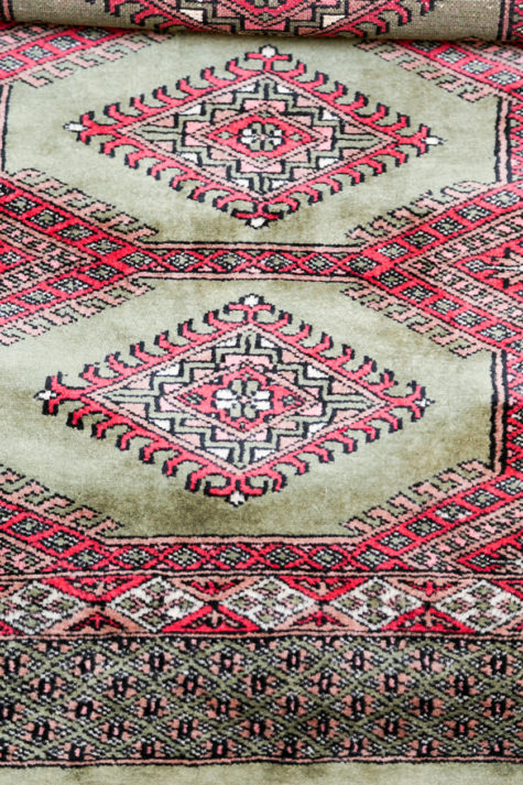 Geometric - Afghan Lineage pure wool bedside rug