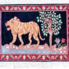 Pictorial rug of tiger wall hanging made from pure wool from Kashmir