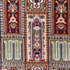 hand knotted oriental runner with geometric design