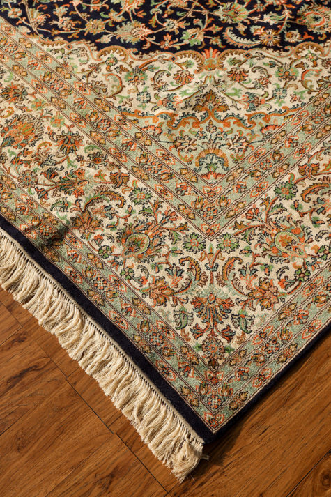 Floral design handmade living room rug