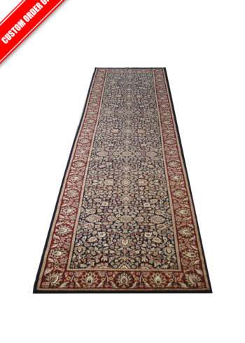 Custom made pure wool runner with Oriental (Floral) - Persian Lineage design