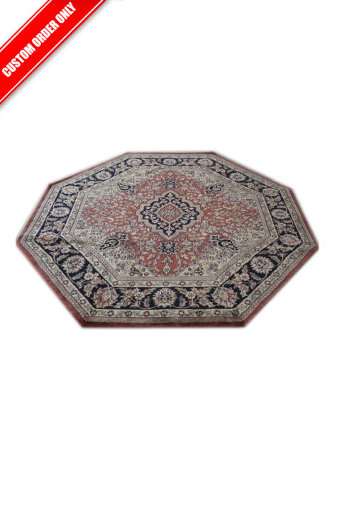 floral design custom order octagonal rug