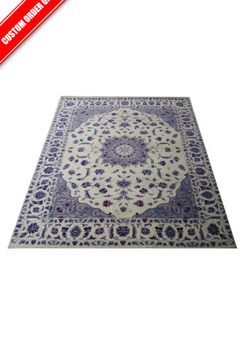 Custom order oriental pure wool carpet with Floral - Persian Lineage design