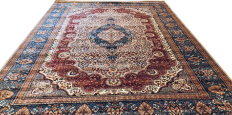 Persian lineage wool silk rug