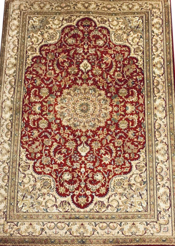 pure silk red coffee table carpet