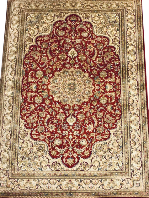 pure silk red coffee table carpet