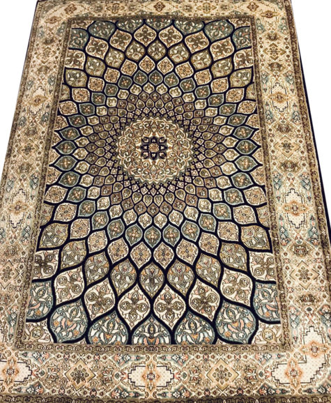 natural silk bespoke coffee table rug