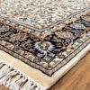 Wool silk oriental hand-knotted coffee table rug