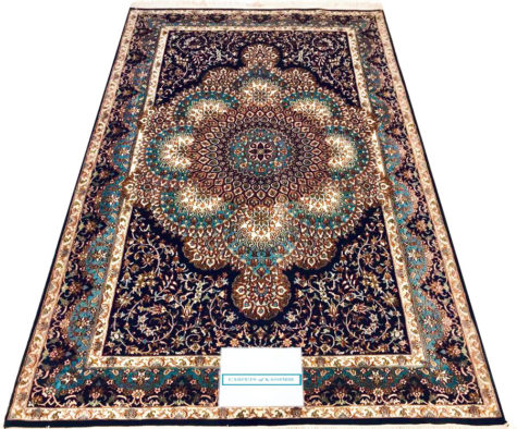 6 x 4 mulberry silk coffee table rug