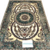 white 6 by 4 silk coffee table rug