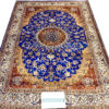 6 by 4 blue pure silk rug