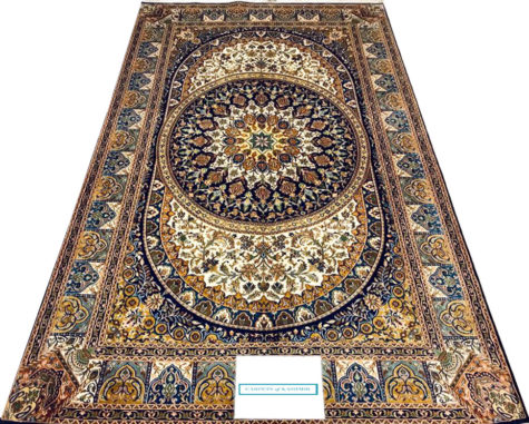 6 by 4 handmade hand-knotted silk rug