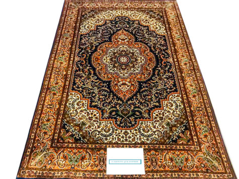 6 x 4 blue Persian carpet