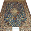 light blue hand-knotted coffee table rug