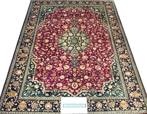 hand-knotted Kashmir rug