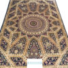 blue 6 by 4 hand-knotted rug