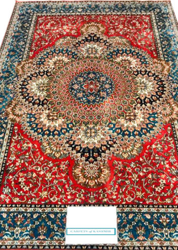 red Kashmir coffee table carpet