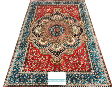red Kashmir coffee table carpet